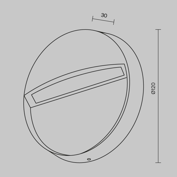 Уличный настенный светодиодный светильник Maytoni Mane O046SL-L3B3K