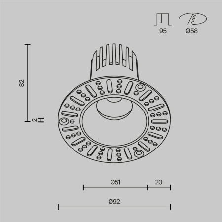 Встраиваемый светильник Technical DL119-10W-4K-TRS-W