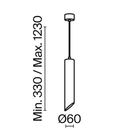 Подвесной светильник Maytoni P044PL-01-30GU10-W