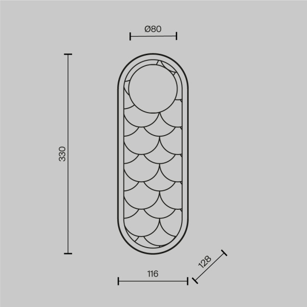 Настенный светильник (бра) Maytoni MOD473WL-L20BSK