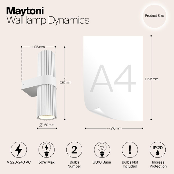 Бра Maytoni Dynamics MOD326WL-02W