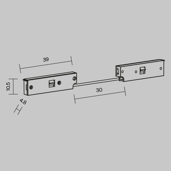 Комплектующие для систем освещения с токоведущими элементами Technical TRA184CPC-1B-7.5