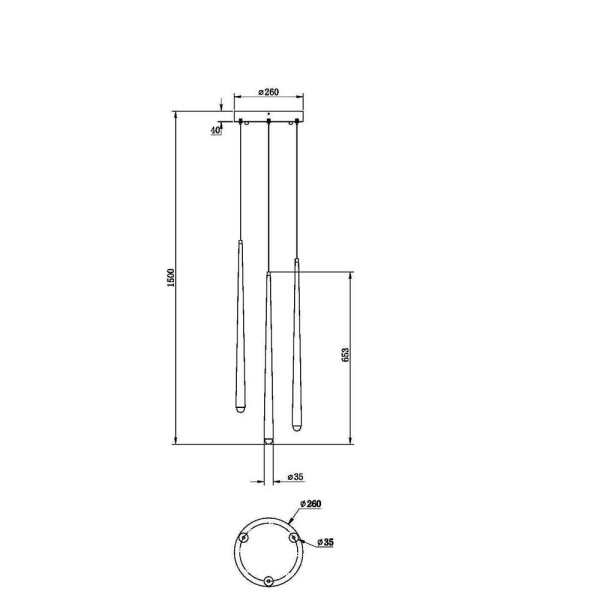 Подвесной светодиодный светильник Maytoni Cascade MOD132PL-L18BSK