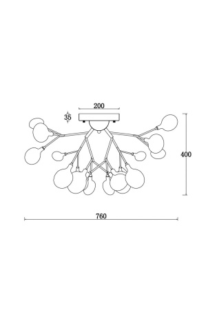 Потолочная люстра Freya Florencia FR5049CL-27W2