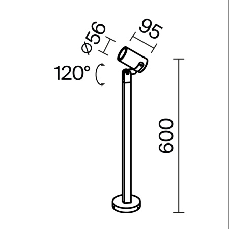 Ландшафтный светильник Outdoor O025FL-01B1