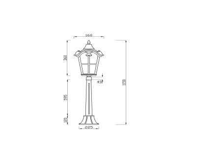 Ландшафтный светильник Outdoor O413FL-01BZ1