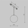 Трековый подвесной светильник Technical TR039-4-5W3K-WW-DS