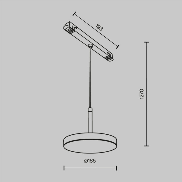 Трековый светильник Technical TR123-2-15W4K-B
